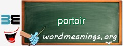 WordMeaning blackboard for portoir